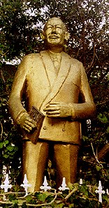The Colossus of Gold in front of 222 Central Avenue