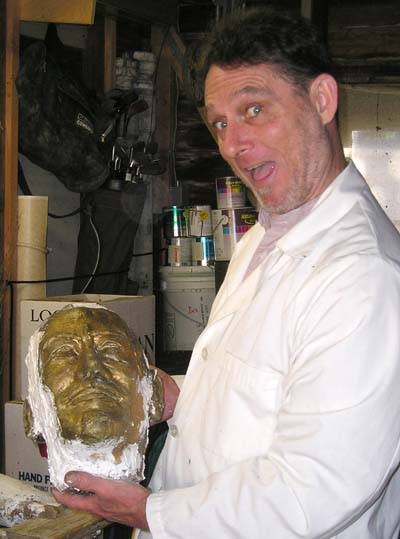 The mad doctor and his "patient."
                        