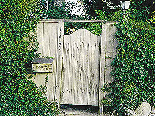 Front
                gate into 147 11th Street