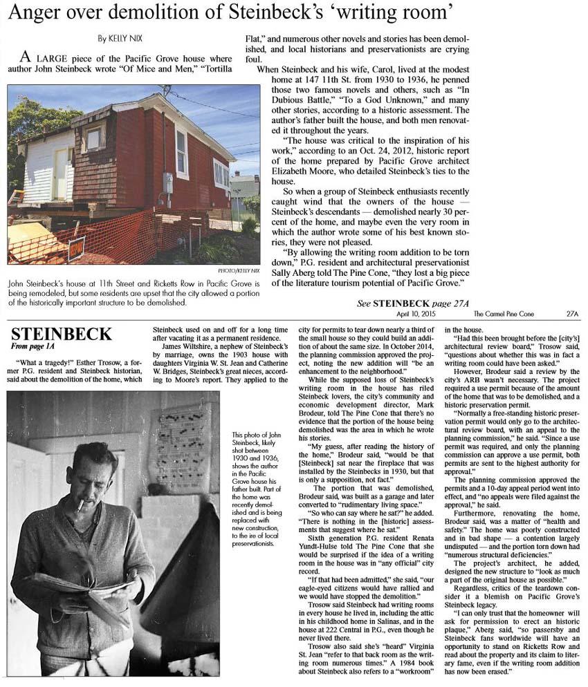 4/10/15 Pine Cone article